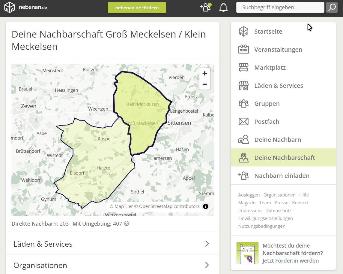 Klein Meckelsen bei nebenan.de